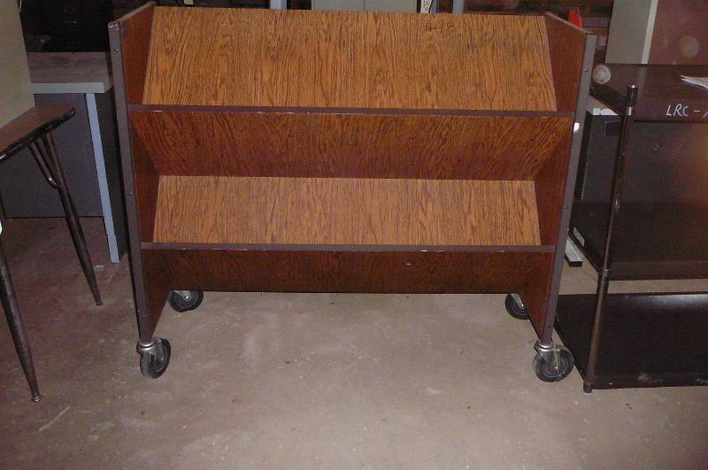 lot 48 image: Book Rack on Casters 48 wide x 17 deep x 42 high
