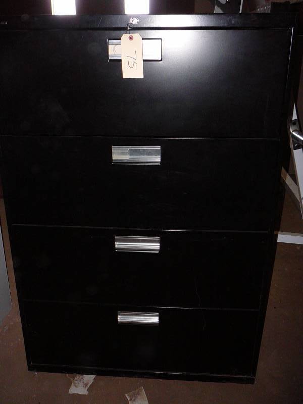 lot 75 image: File Cabinet 4 drawer Hon Legal 36 wide