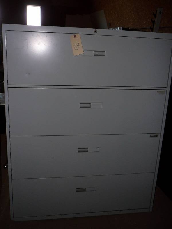lot 76 image: File Cabinet 4 drawer 42 wide