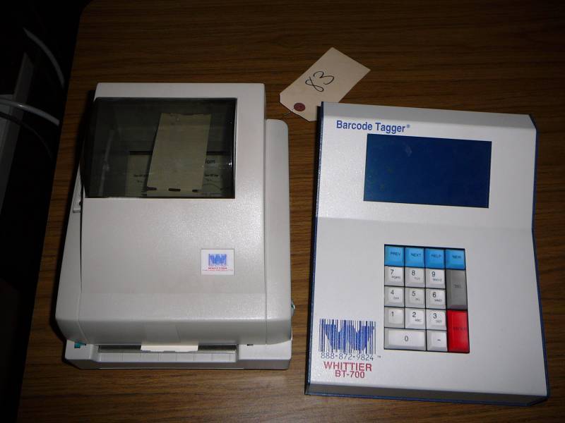 lot 83 image: Bar Code Tagger Whittier Bt-700