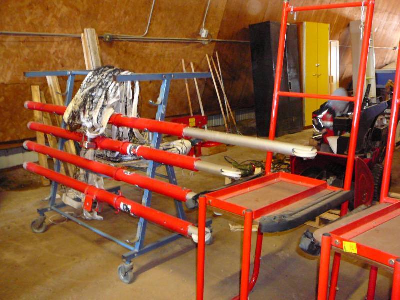 lot 90 image: Volley ball Equipment nets poles rack stands