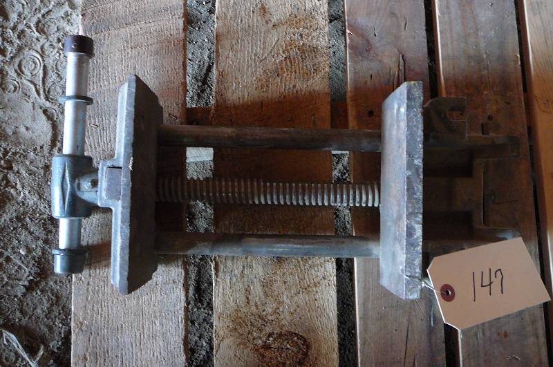 lot 147 image: Bench and wood vice Wilton
