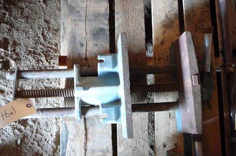 lot 153 image: Bench and wood vice Wilton