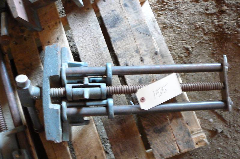 lot 155 image: Bench and wood vice Wilton