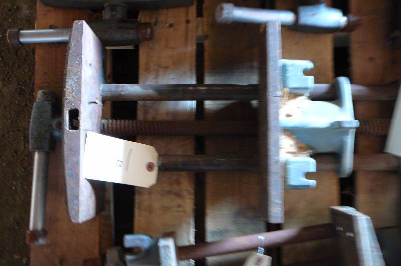lot 158 image: Bench and wood vice Wilton