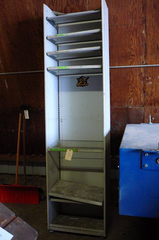 lot 209 image: Metal Shelf 24 12 X 13 12 d X 92 tall