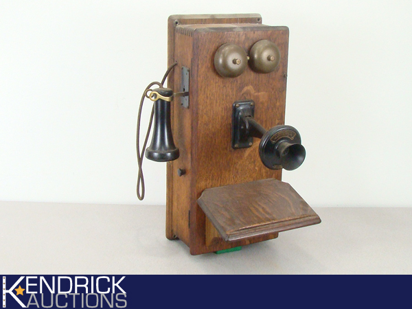 Antique Monarch Oak Wall Telephone
