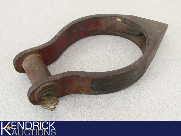 Antique Model-T Iron Tire Lock with Key