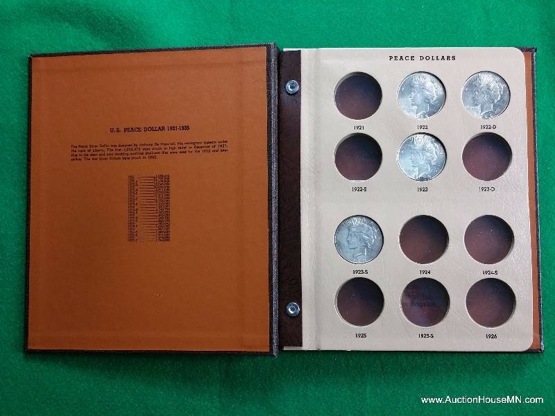 Peace Silver Dollar Collection in Dansco Albumn