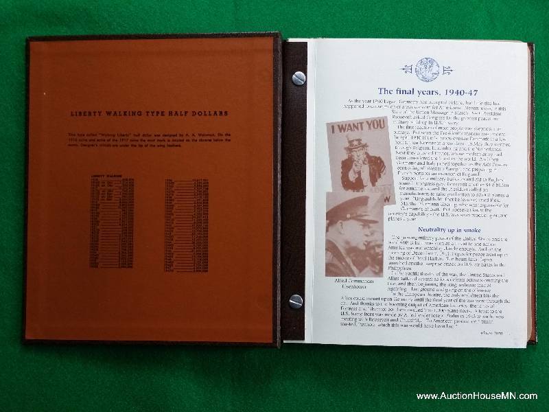 Walking Liberty Silver Half Dollar Collection in Dansco Albumn