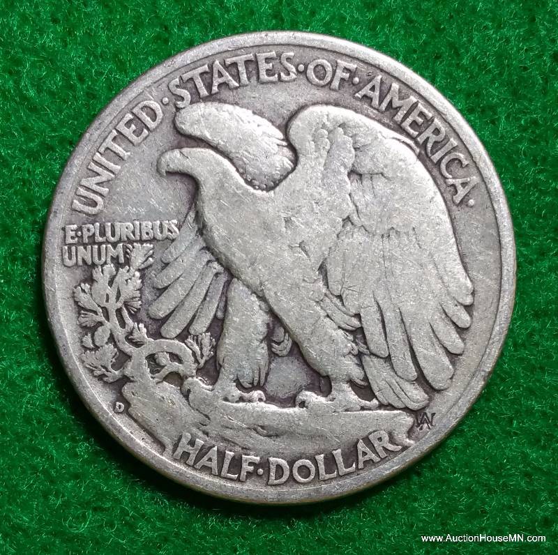 1936 D Walking Liberty Silver Half Dollar
