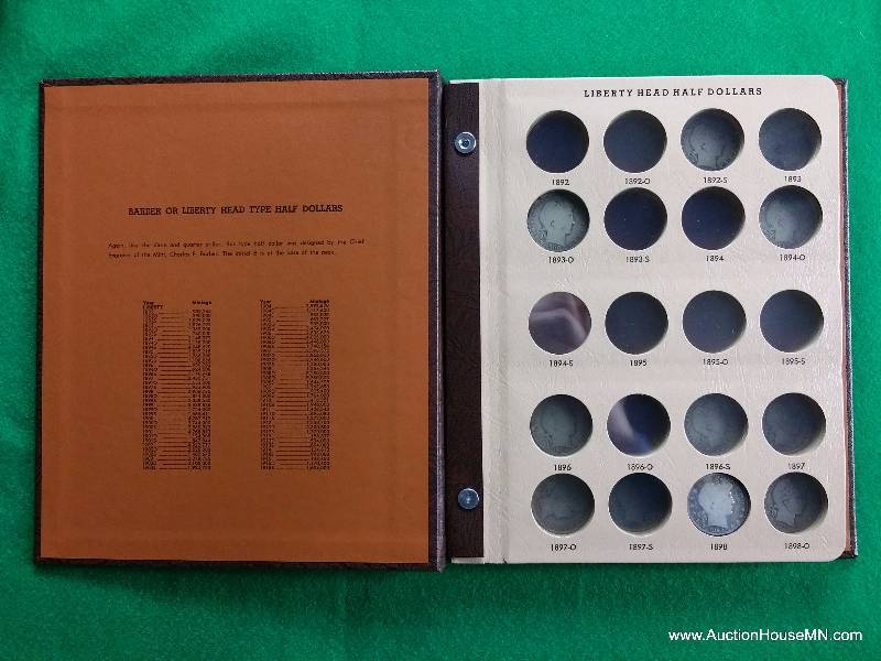 Barber Silver Half Dollar Collection in Dansco Album