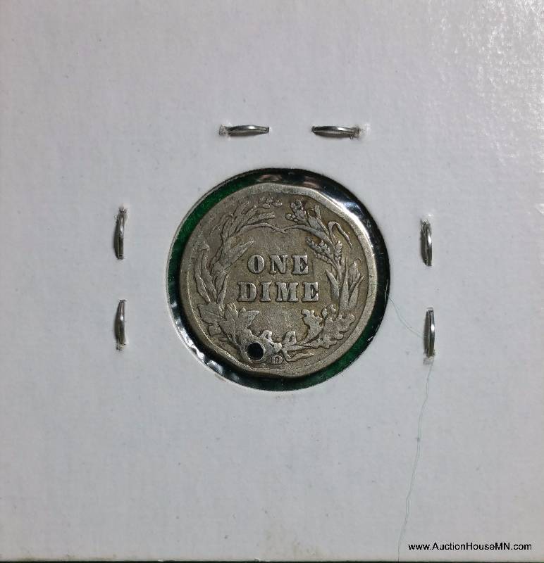 1911 D Barber Silver Dime