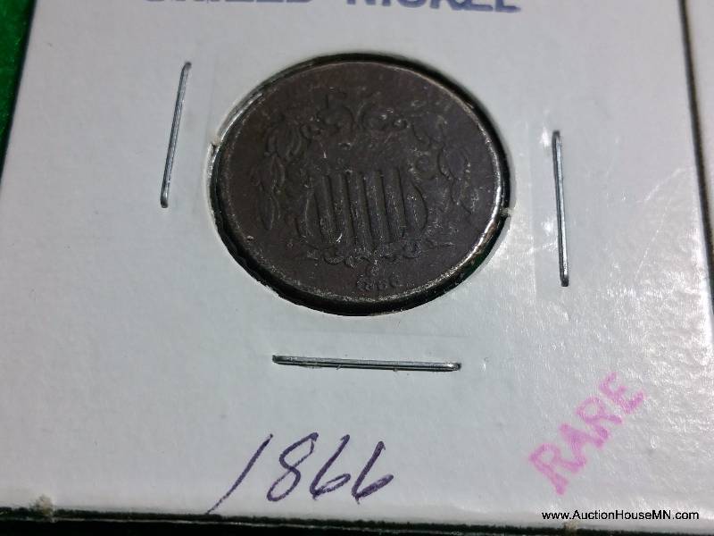 1866 and 1867 Shield Nickels