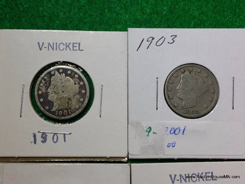 Group of (8) Liberty V Nickels