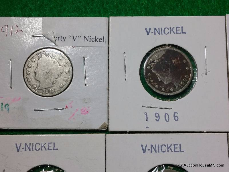 Group of (8) Liberty V Nickels