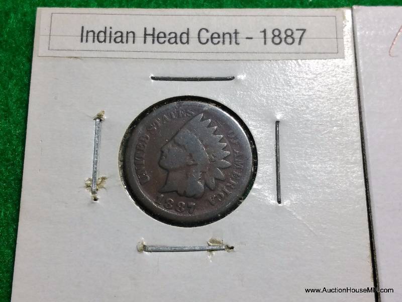 1887 x 2, 1888, 1889 Indian Head Cents