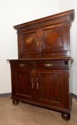 1930s William & Mary Styled Oak Cabinet