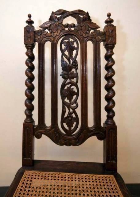 Circa 1870 Jacobean Carved Oak Hall Chair