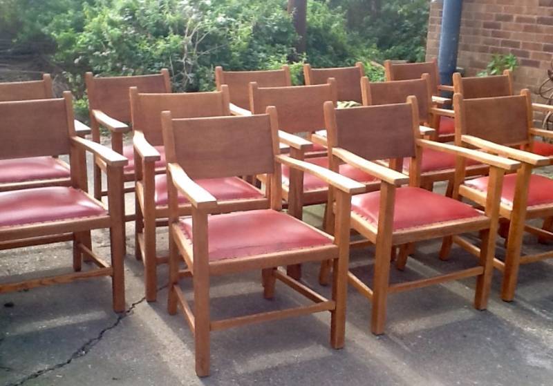1920s Sheffield Arts & Crafts Oak Chairs