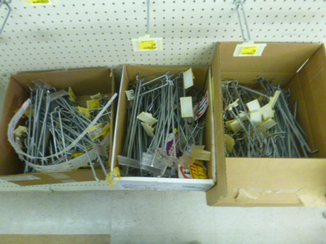 lot 79 image: 3 Boxes of Peg Board Hooks