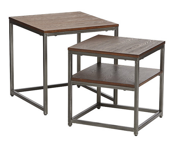 McLeland Design 2-Pc. Nesting Table Set - Driftwood Color
