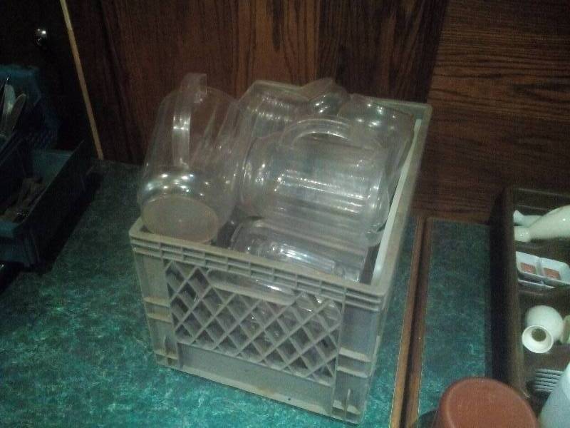 lot 30 image: Crate of plastic water pitchers