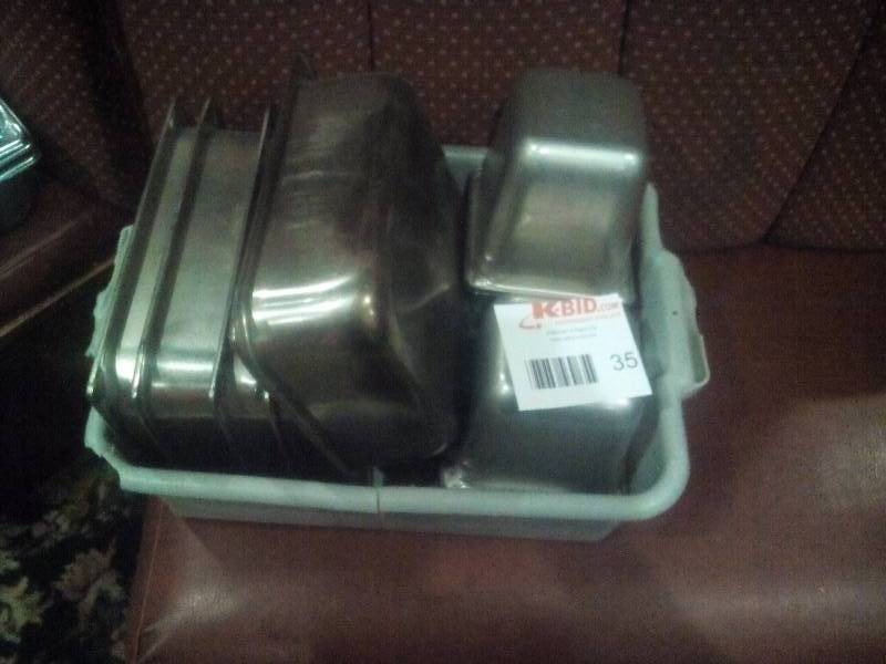 lot 35 image: Stainless Steam Table Containers