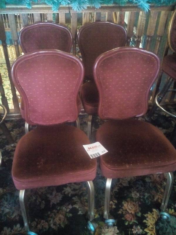 lot 44 image: Upholstered Restaurant Chairs