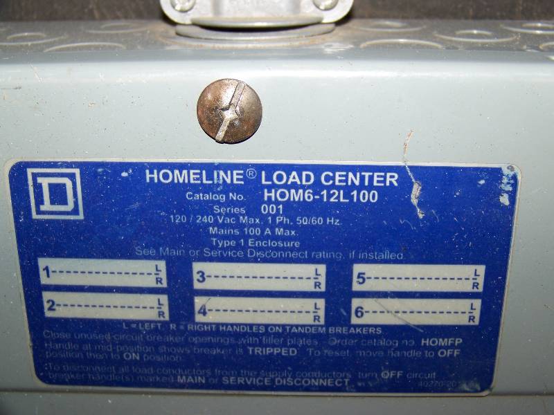 HomeLine, Load Center / Circuit Breaker with (6) Outlet ...