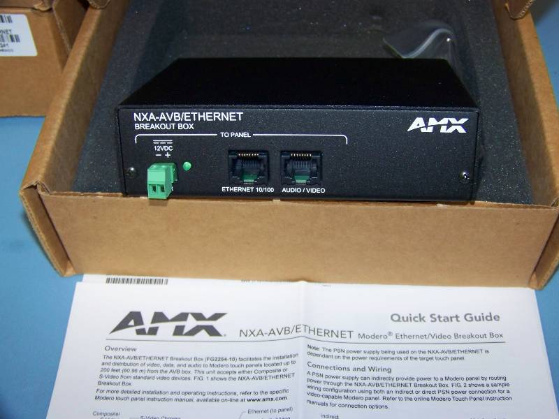 lot 104 image: (10) AMX, NXA-AVB  Ethernet, Breakout Boxes