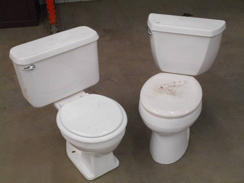 lot 64 image: (2) Used Porcelain Toilets Sets ...