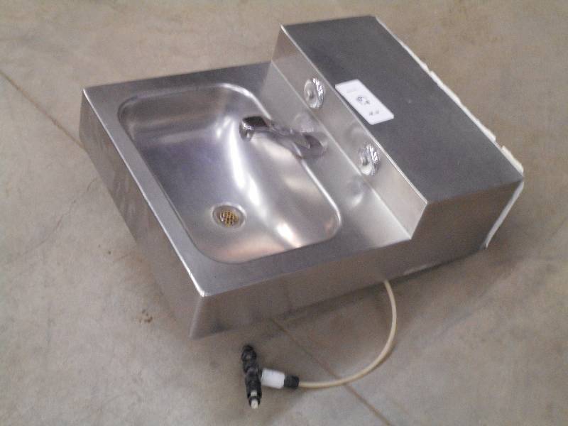 lot 69 image: Wall-Mount Single Bowl Stainless Si...