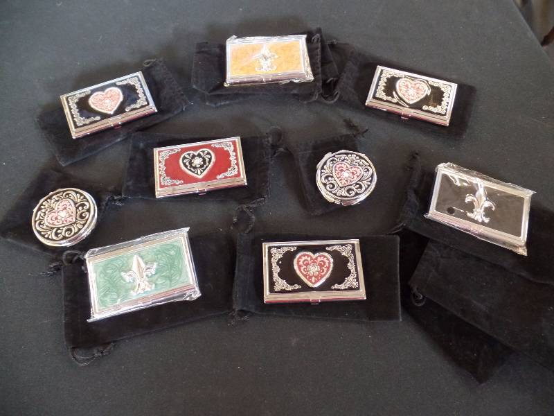 BLING Business Card Holders, Compact Mirrors