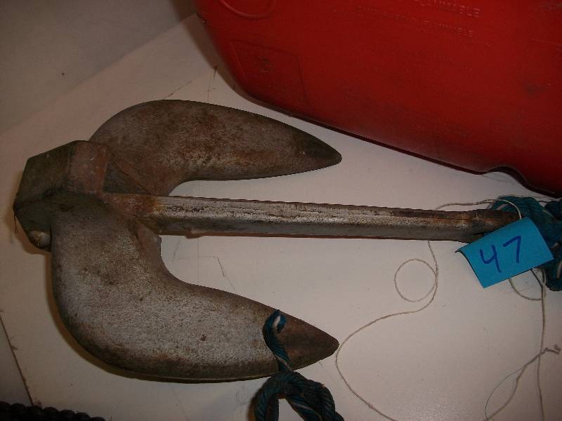 Boat Anchor, Gas Can, Rope