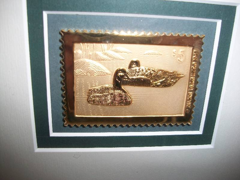 Ducks Unlimited Framed Gold Plated Duck Stamp