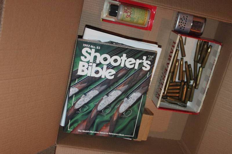 lot 231 image: Box Lot of Gun Books, Shell Casing Primers