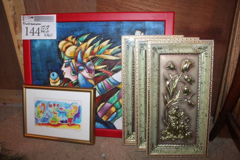 lot 144 image: Lot of (5) Wall Decorations