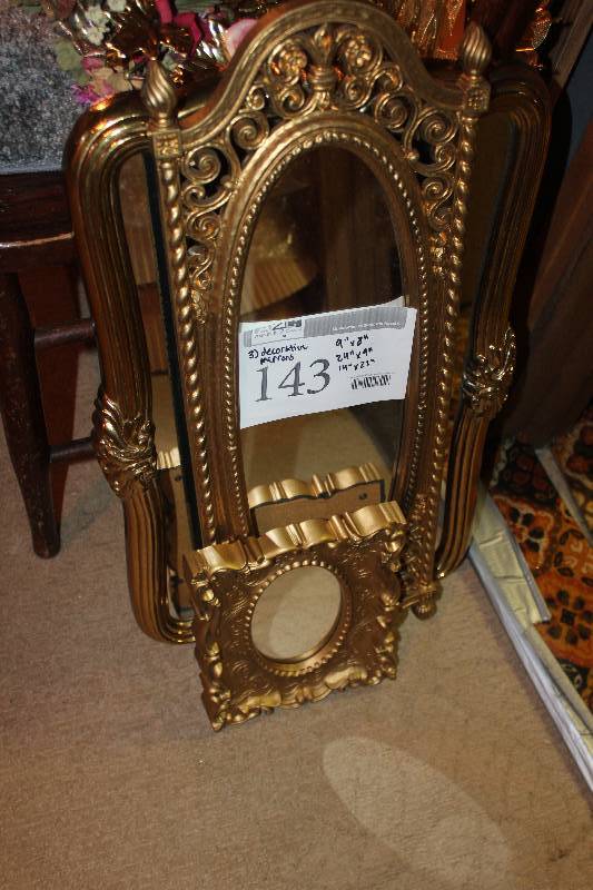 lot 143 image: Lot of (3) Decorative Mirrors