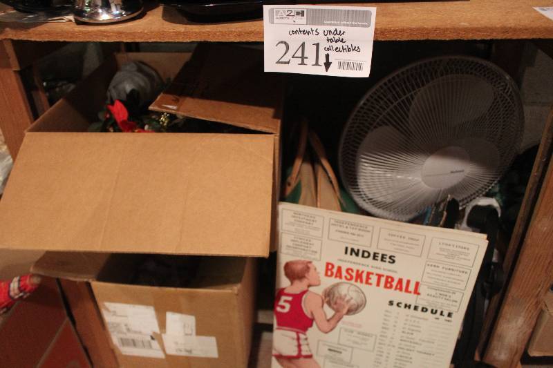lot 241 image: Contents under Table Collectibles