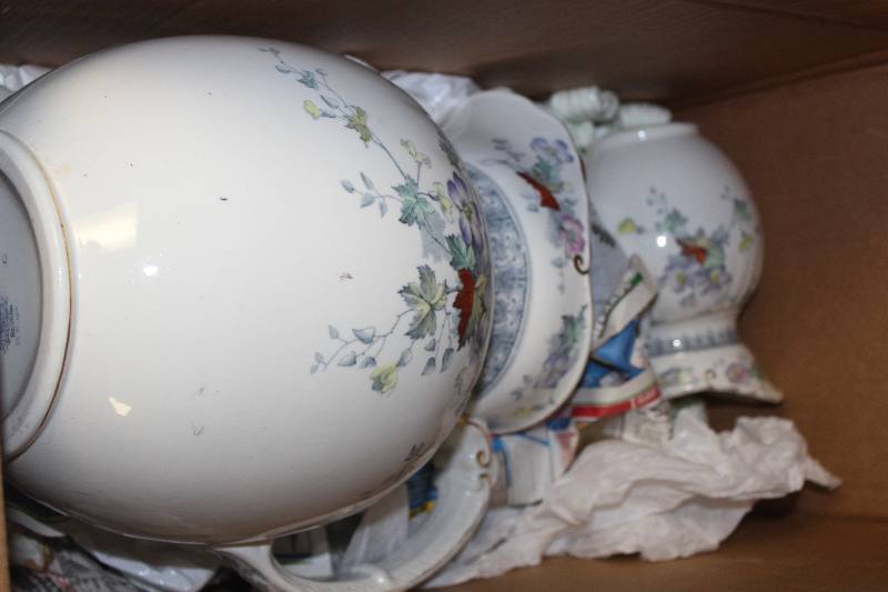 lot 160 image: Box Lot of Antique China