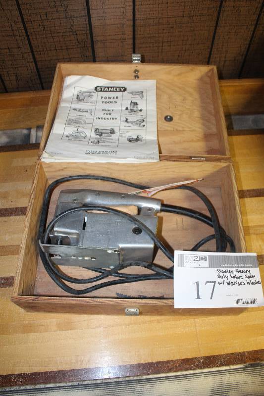 lot 17 image: Stanley Heavy Duty Sabre Saw in Toolbox