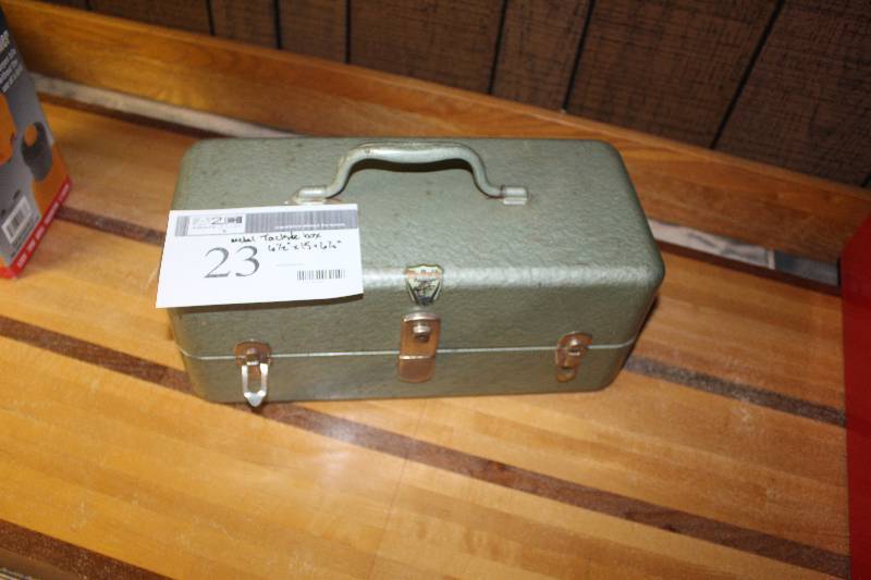 lot 23 image: Metal Tackle Box