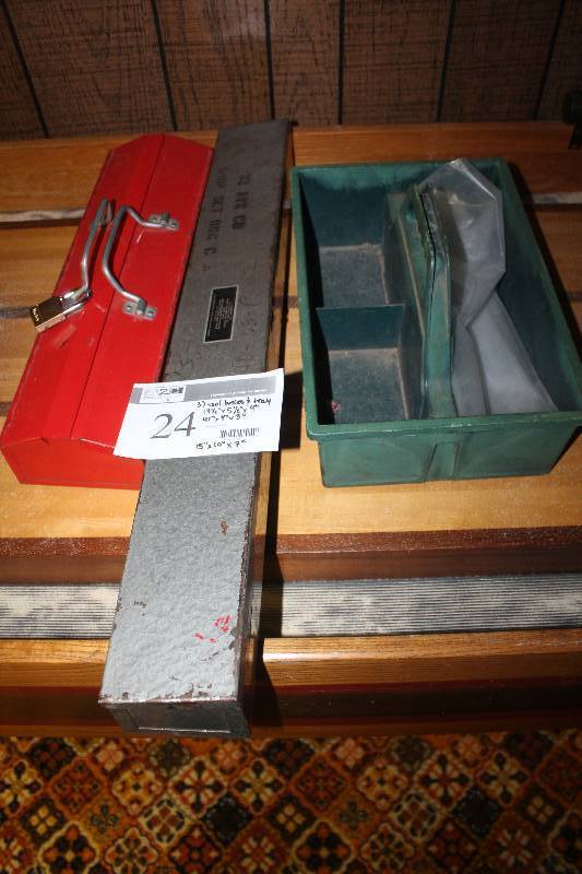 lot 24 image: Lot of (3) Tool Boxes and trays