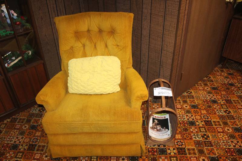 lot 89 image: Rocking Chair and Magazine Rack