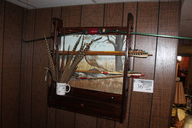 lot 36 image: Archery Display Rack and Contents