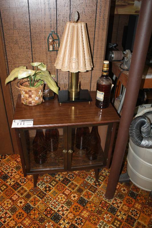 lot 111 image: End Table with Contents