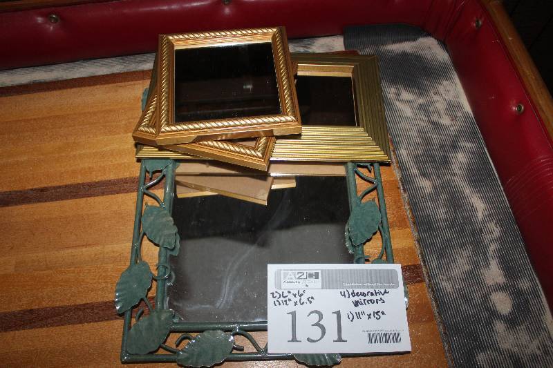 lot 131 image: Lot of (4) Decorative Mirrors