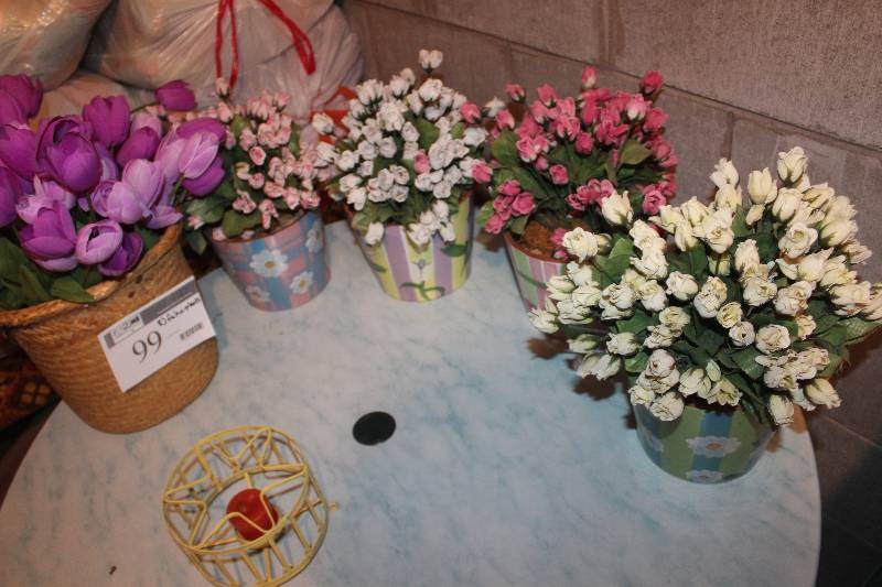 lot 99 image: Lot of (8) Fake Plants
