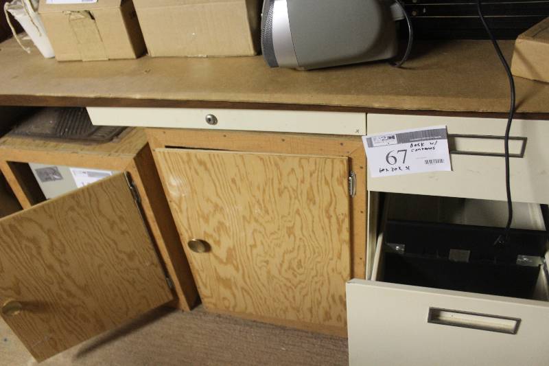 lot 67 image: Desk with Contents